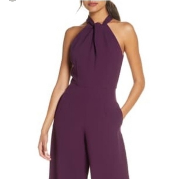 Julia Jordan Deep Purple Jumpsuit - Picture 1 of 5